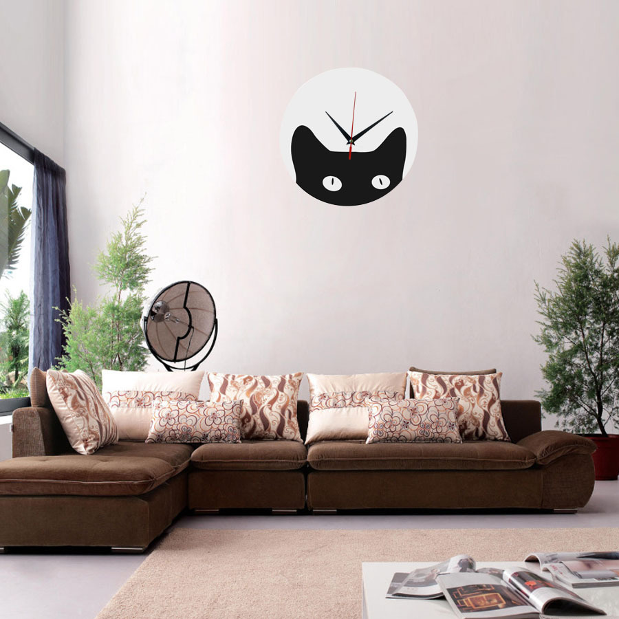 Quartz Wall Clock, DIY Mirror Stickers, picture 2 of 4