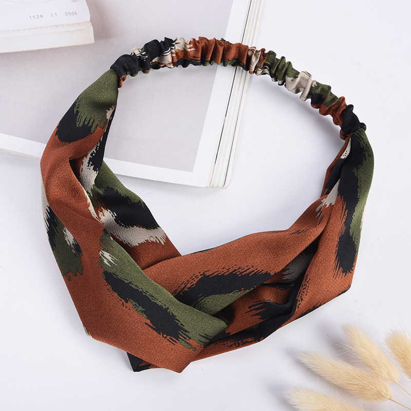 Elastic cross hair band Dark Green - Shop at LoveMi