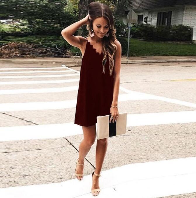 Sexy loose dress with suspenders