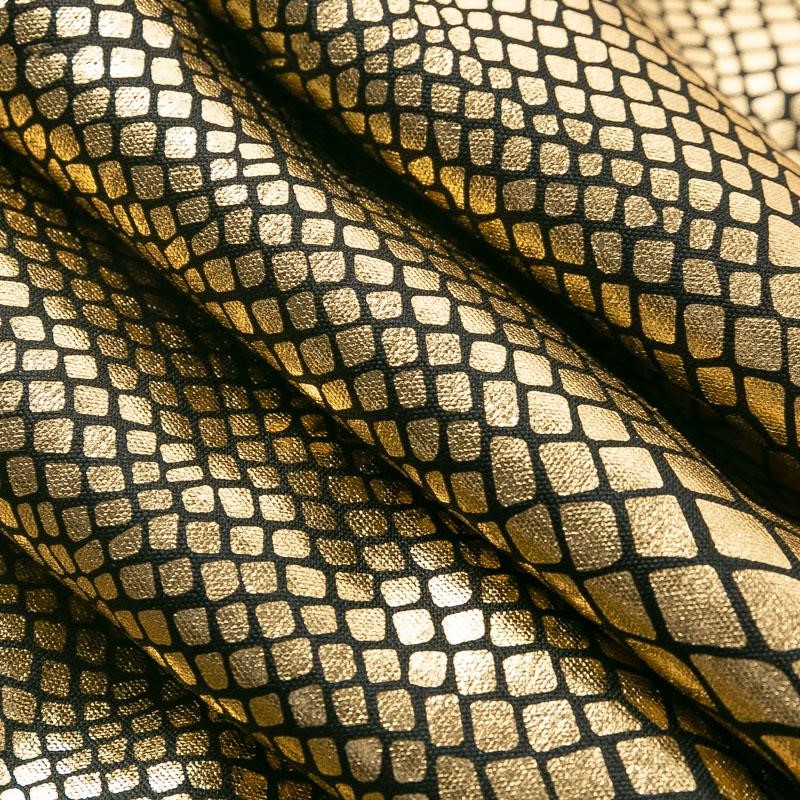 Animal print gold suit collar short dress