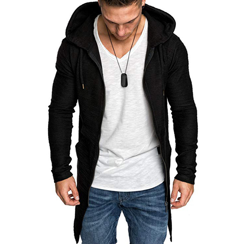 Title 5, Mittellanger Herren-Hoodie mit Reißverschluss