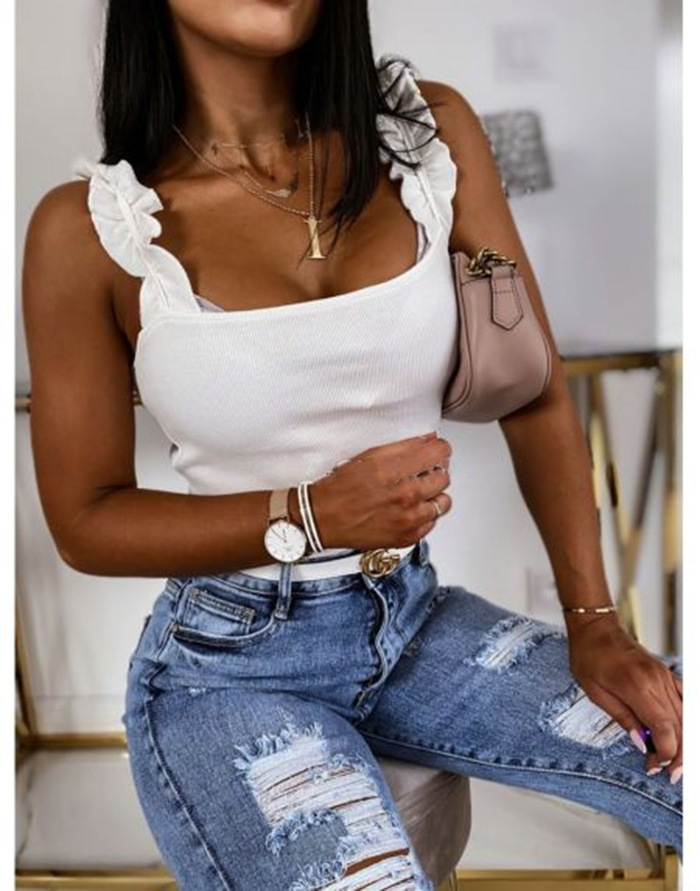 Fungus lace strap vest