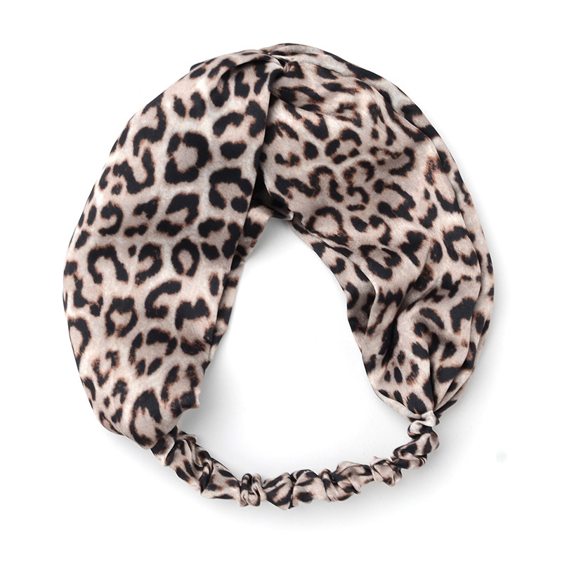 Silk satin cross hair band Leopard Print - Shop at LoveMi