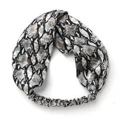 Silk satin cross hair band - Serpentine - View 1