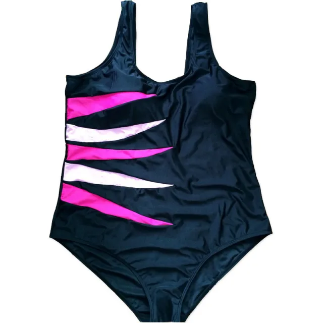Female striped stitching sexy bikini Pink - Shop at LoveMi
