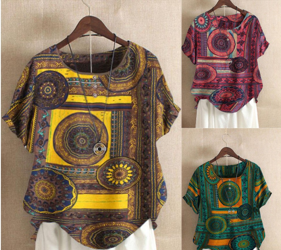 Casual round neck short sleeve shirt