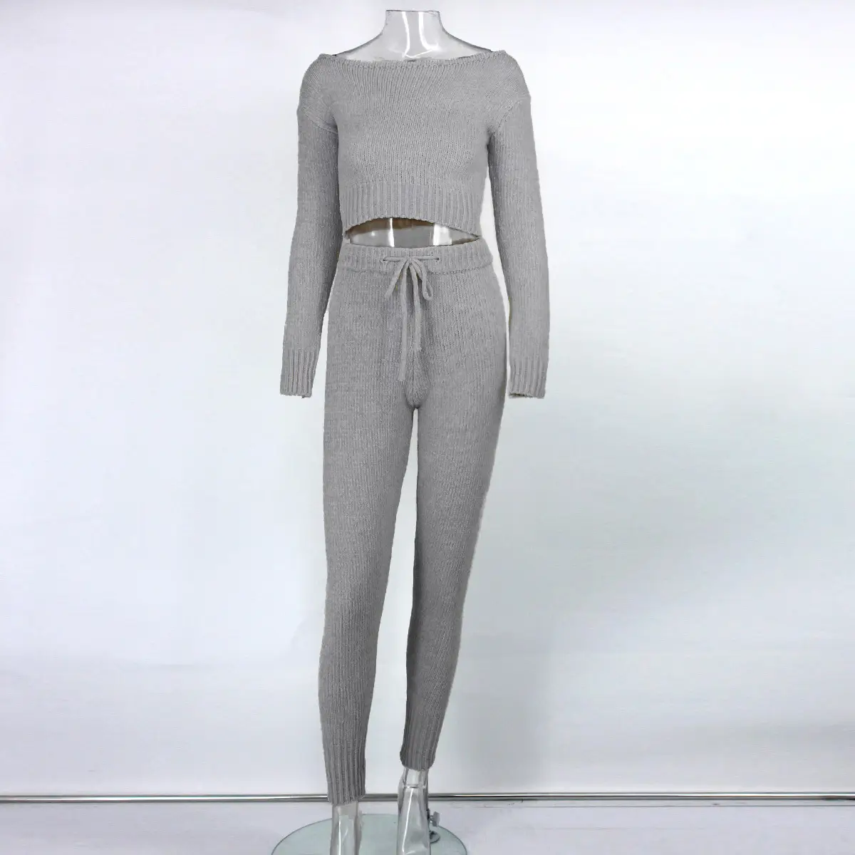 Two-piece suit with long sleeves