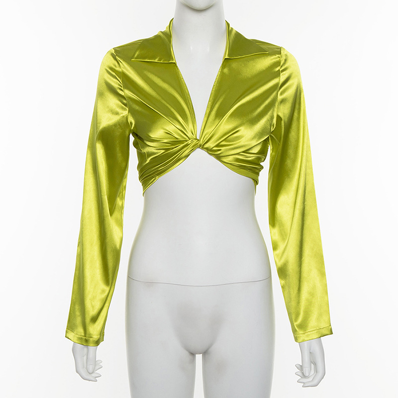 Lapel Cardigan Long Sleeve V-Neck