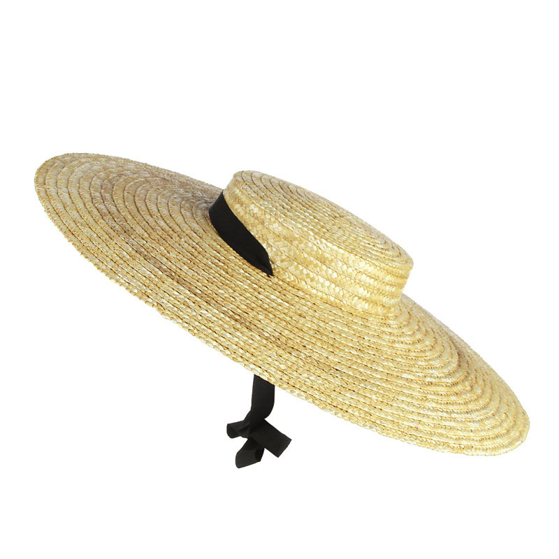 Flat top big brim straw hat