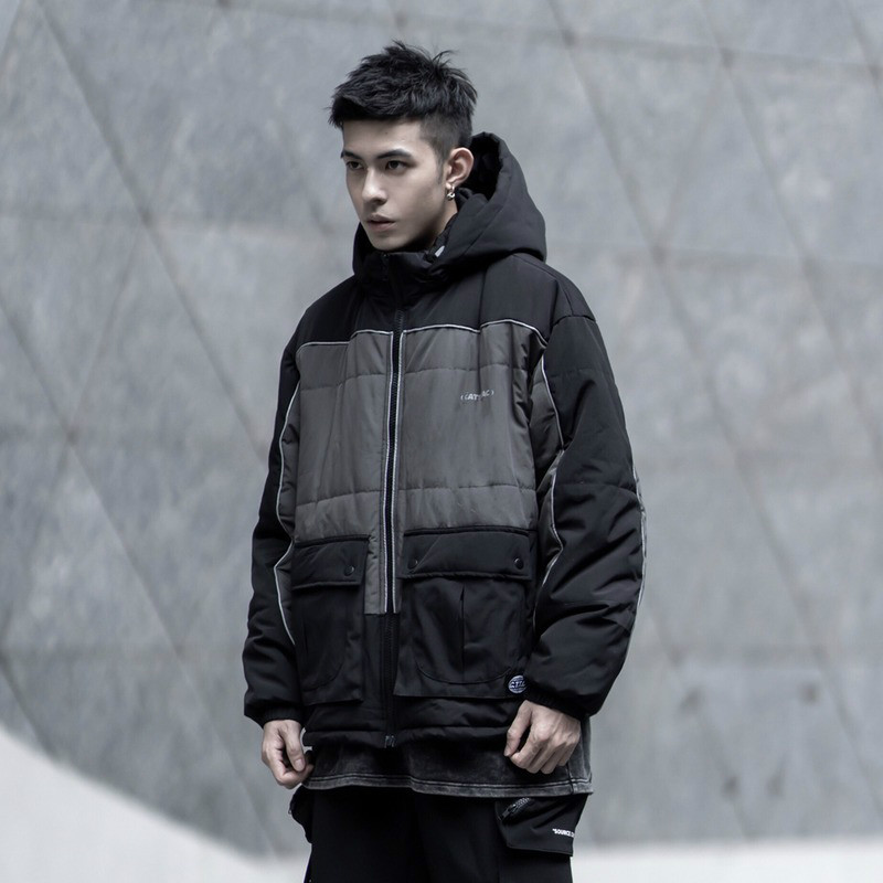 A standing collar spliced with cotton