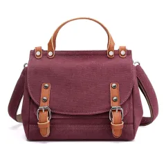 Ladies casual handbag - Purple - View 1