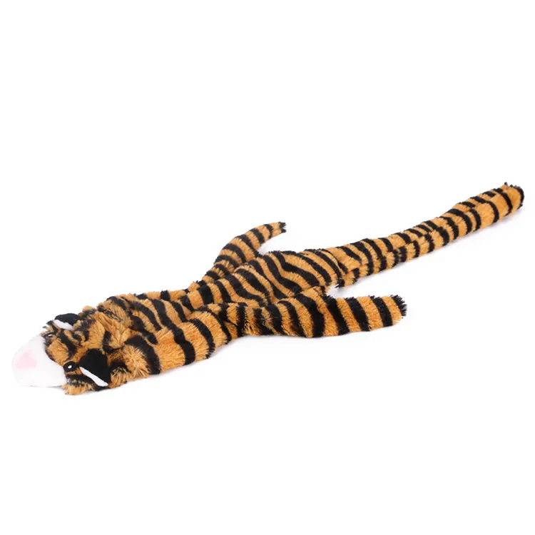 Stuffed Squeaky Plush Animal Pet Toy - Tiger