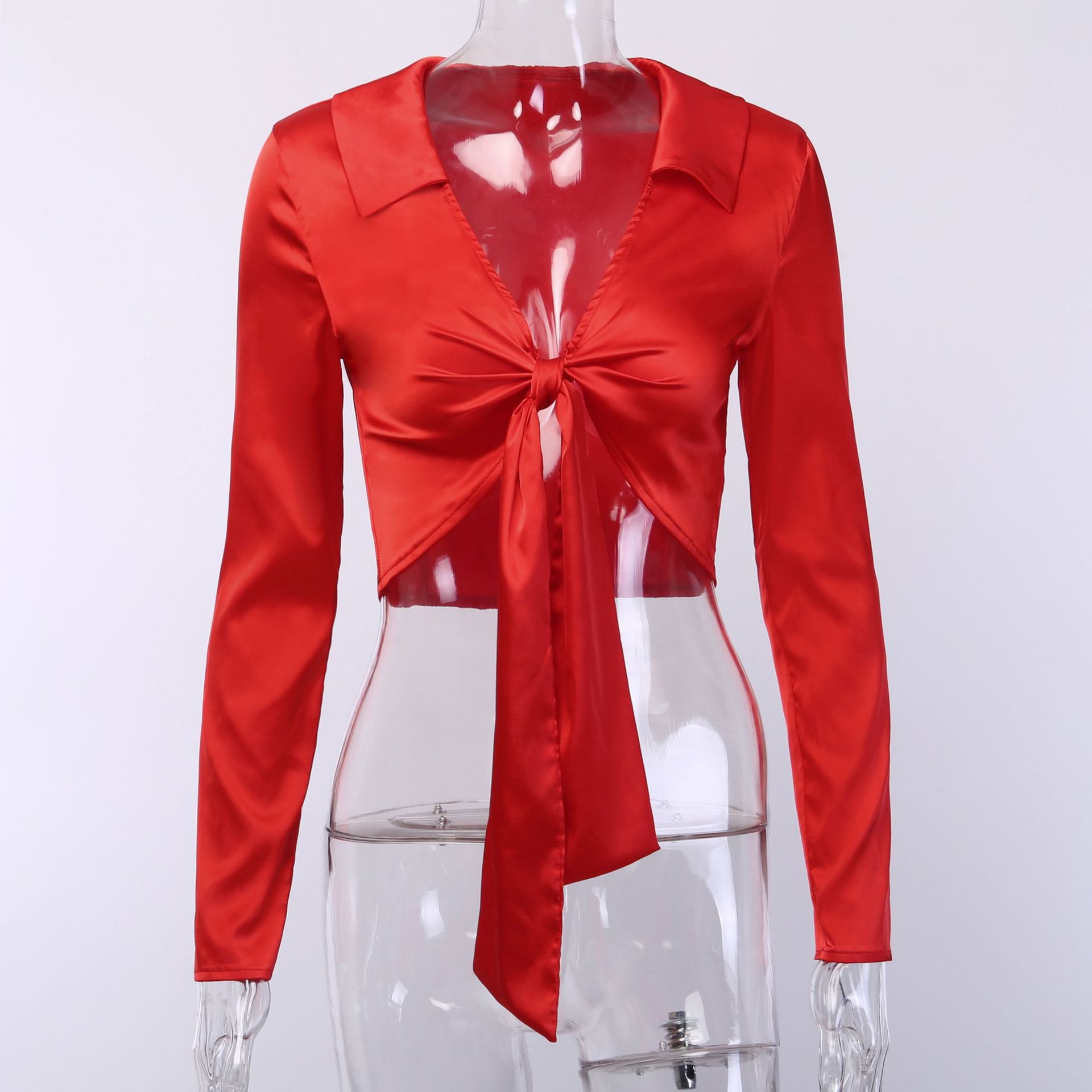 Satin Rabbit Condensed Navel Cardigan