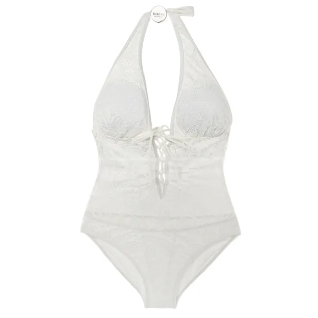 One piece triangle sex swimsuit women White - Shop at LoveMi