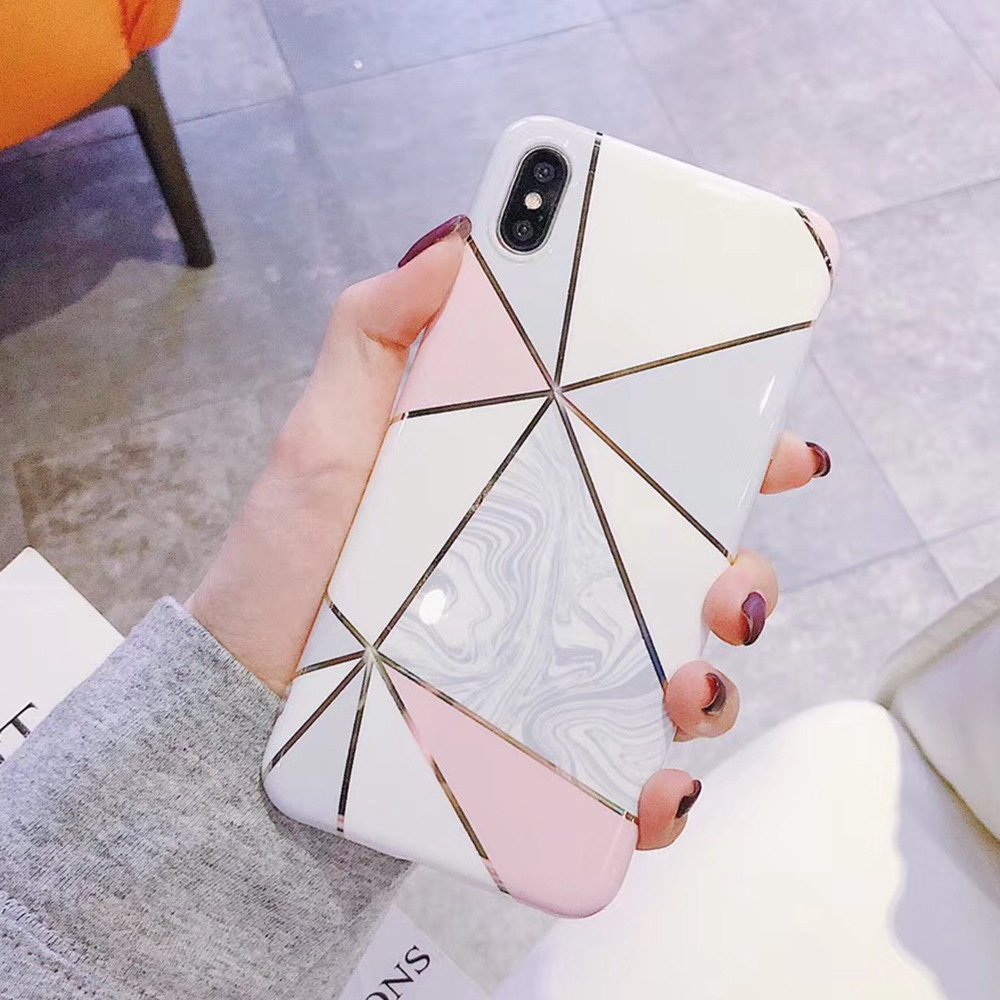 Funda mármol galvanizado para celular
