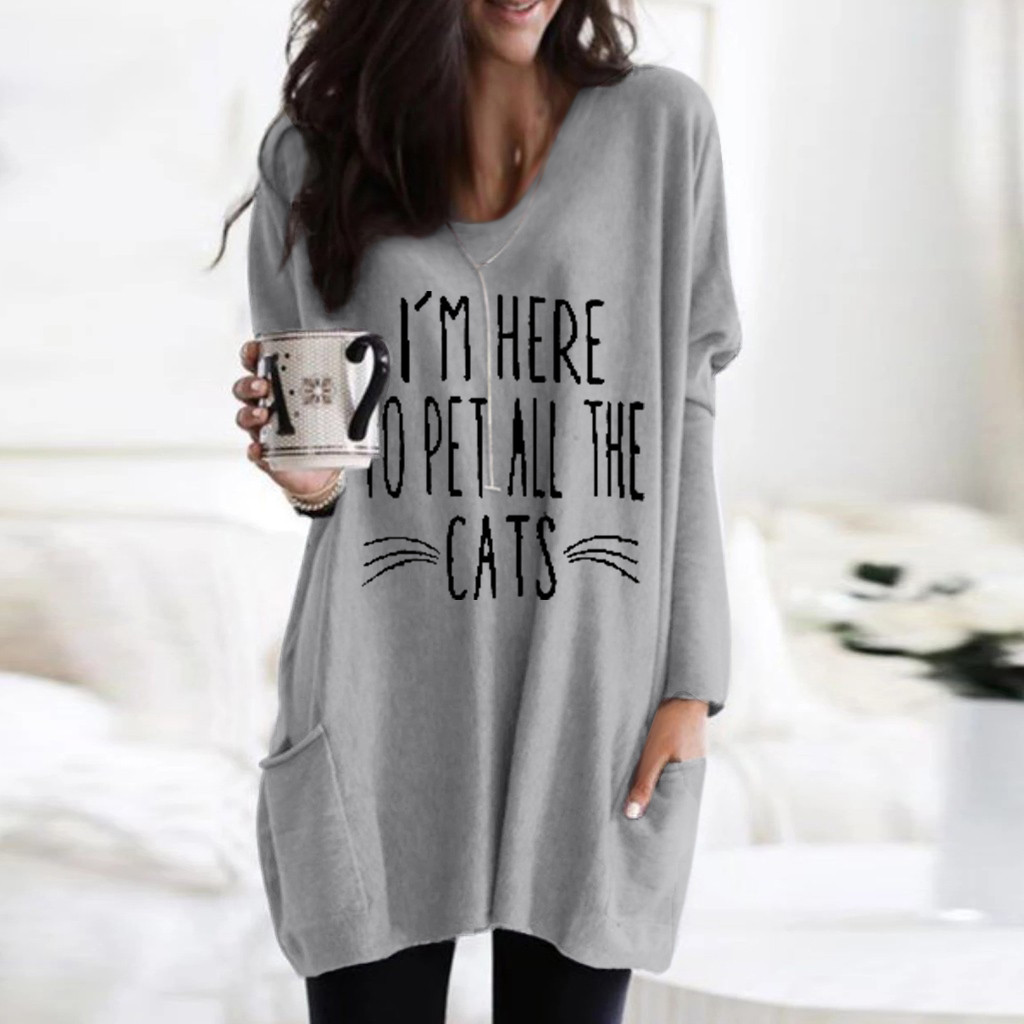 V-neck Sweatshirt Loose Tops
