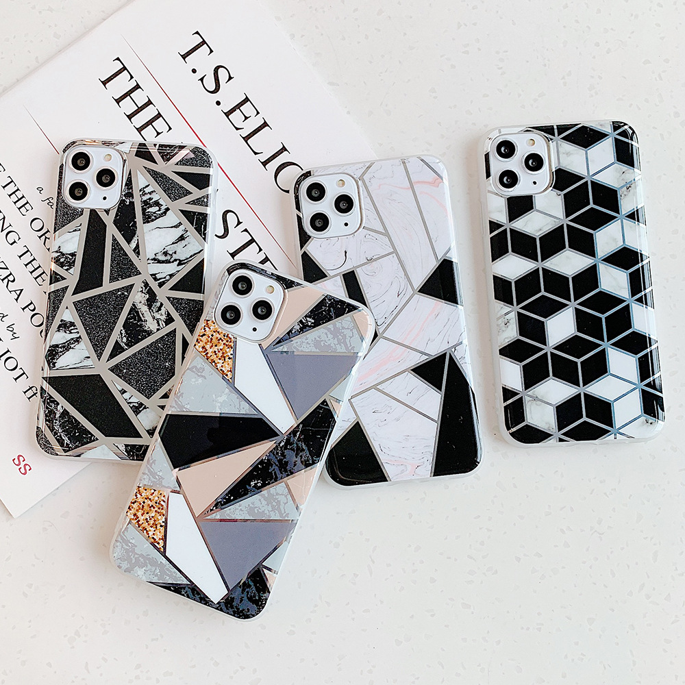 Geometric mosaic marble phone case - Image 3