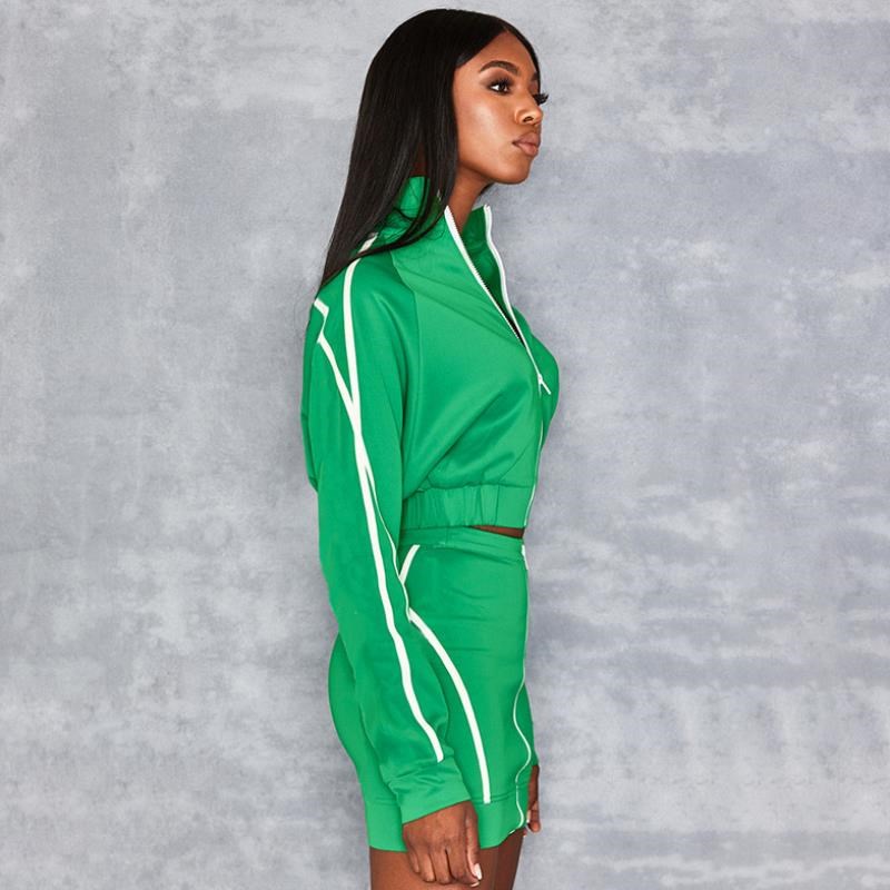 Women's long-sleeved sweater skirt suit