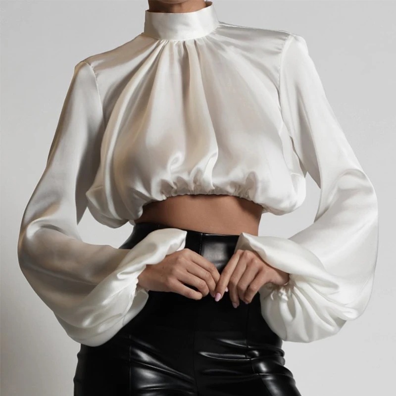 Turtleneck Top with Lantern Sleeves, picture 4 of 4