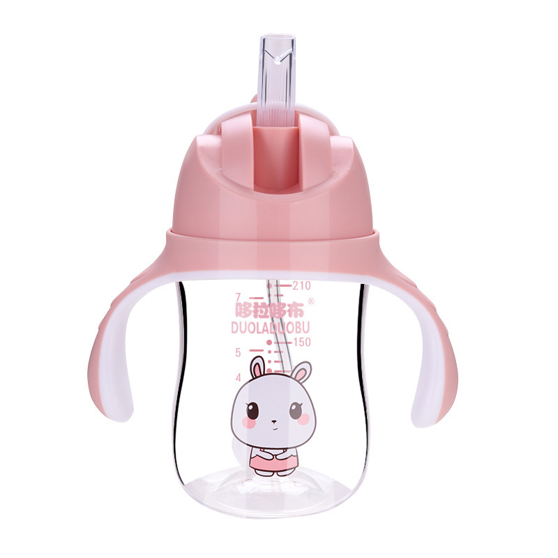 Title 5, Straw Cup Baby Water Cup Drinking Milk Bottle B...