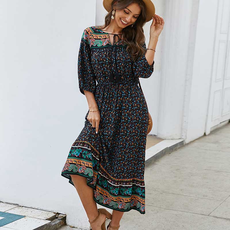 Bohemian floral dress