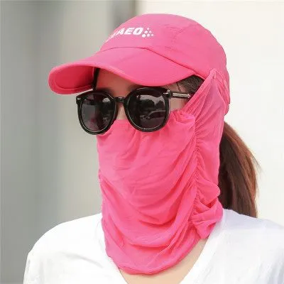 Outdoor windproof swimming mask masked hood Rose Red - Shop at LoveMi
