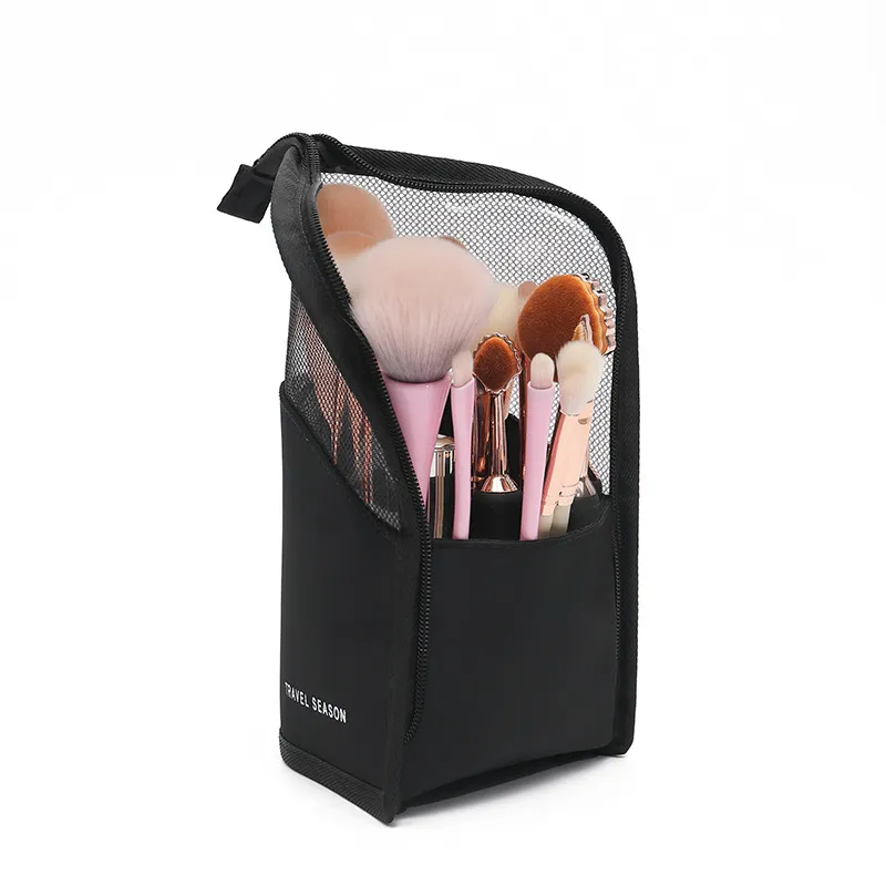Makeup brush finishing bucket portable storage tube - Black