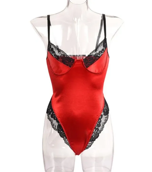 Lace sexy bodysuit Red - Shop at LoveMi