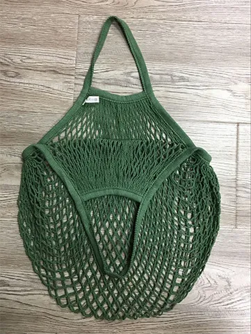 Supermarket portable convenient shopping net bag Army Green - Shop at LoveMi