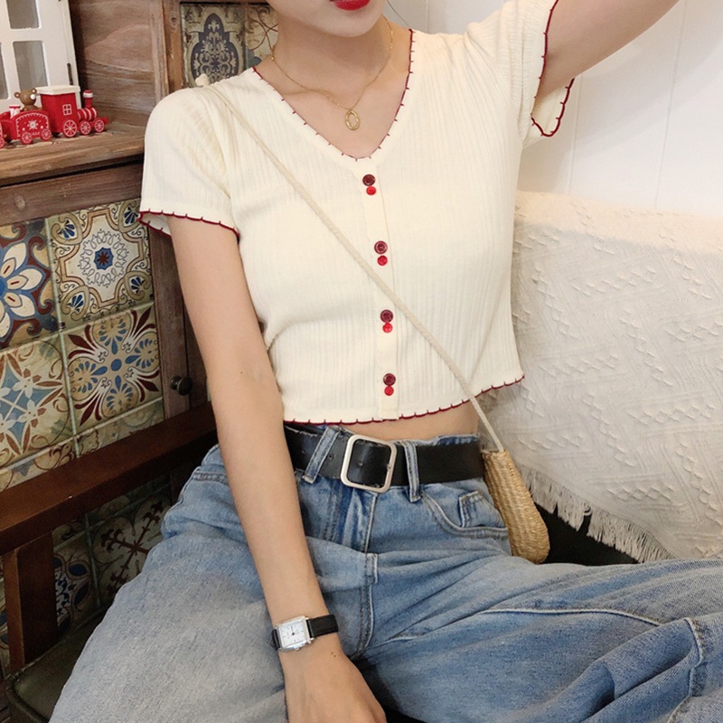 Short sleeve ice silk sweater