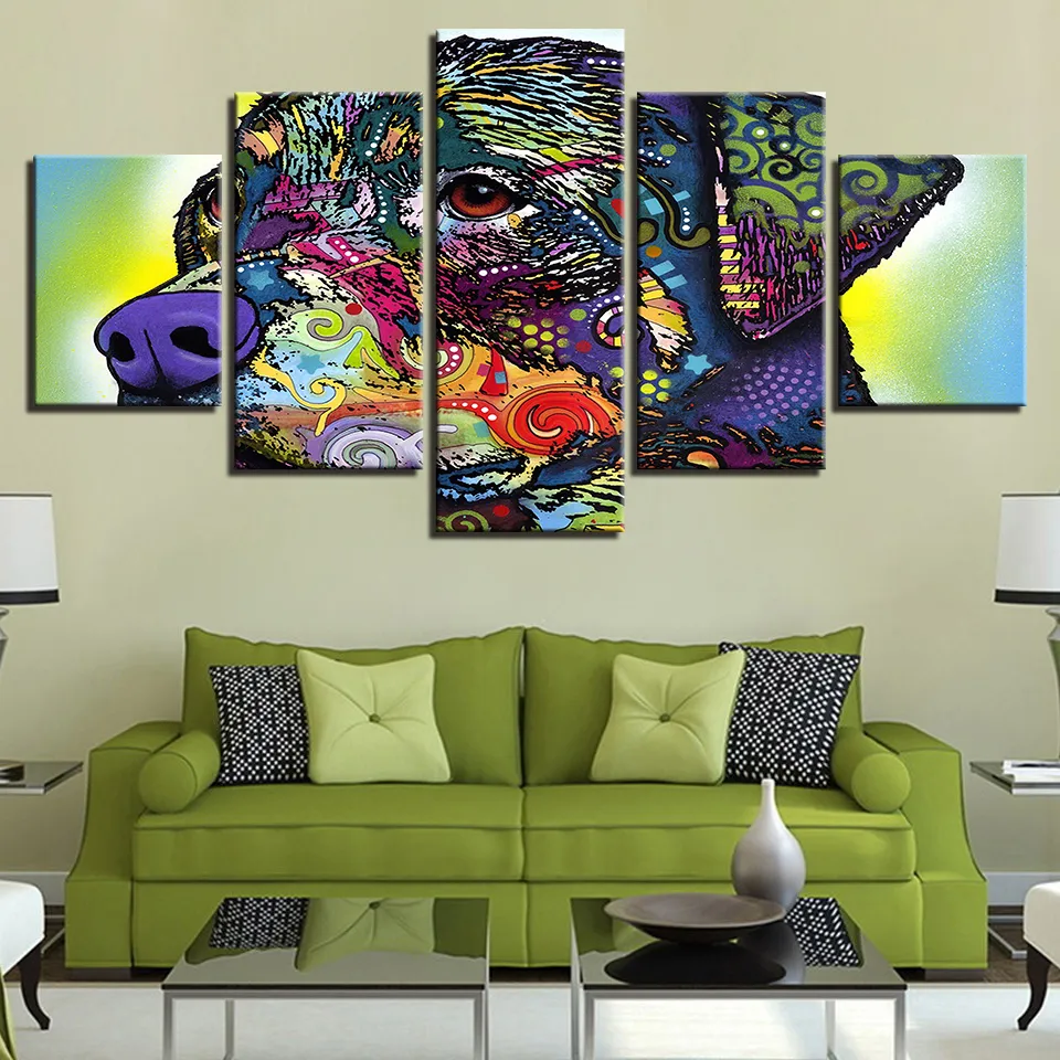 Canvas five pictures - Framed
