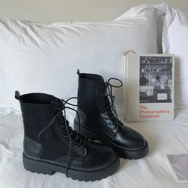 Women's Martin Boots Black - Shop at LoveMi