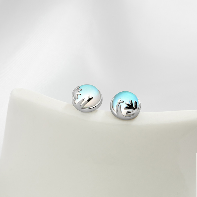 Aurora forest earrings female sterling silver