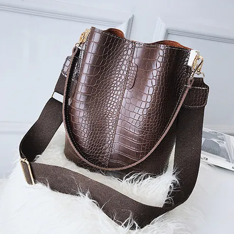 Handbag shoulder bag bucket bag Coffee - Shop at LoveMi