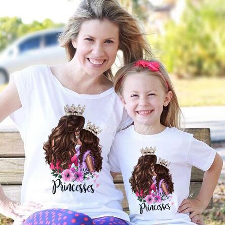 Parent-child printed T-shirt