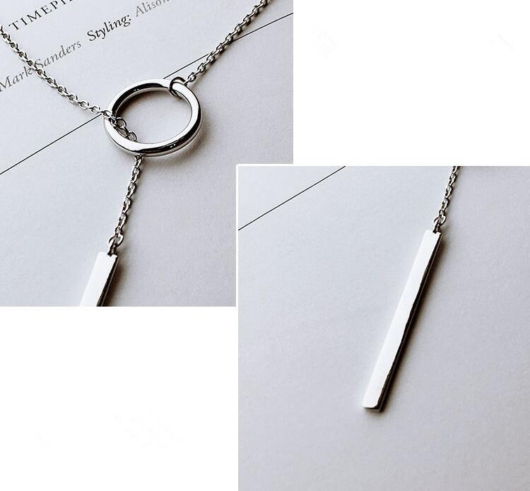 Circle necklace female long sweater chain