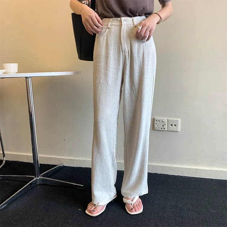 Draped wide-leg pants - Apricot