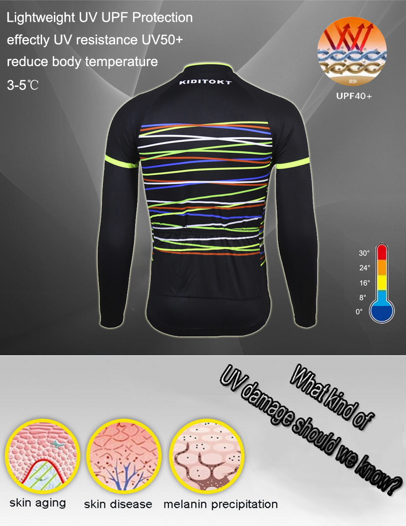 Men's long-sleeved cycling suit
