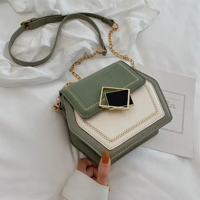 Matte leather shoulder bag Green - Shop at LoveMi