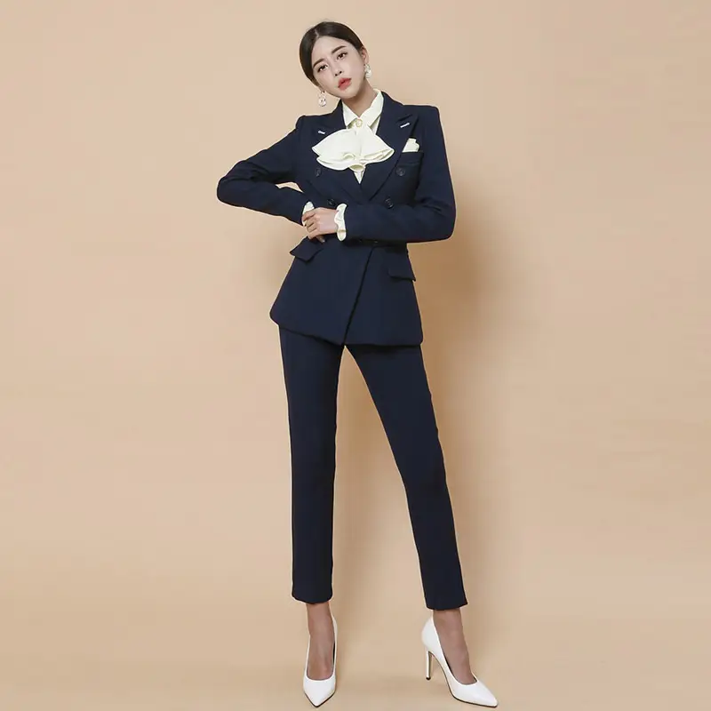 OL temperament trim woolen suit jacket