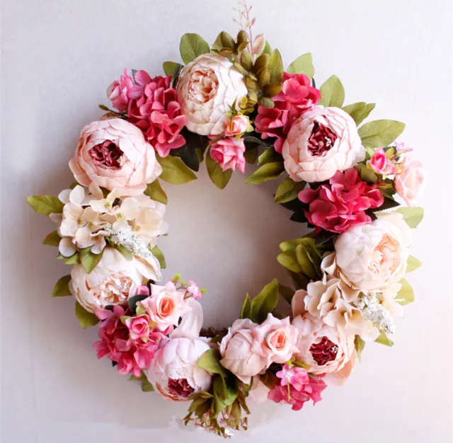 Peony simulation wreath Pink - Shop at LoveMi