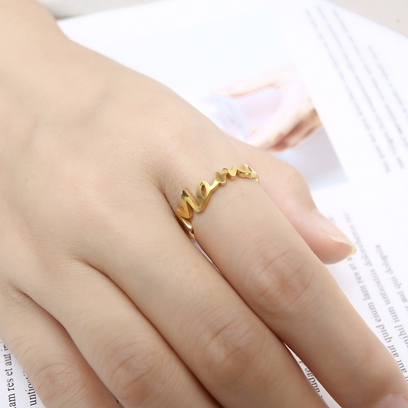 Female alphabet ring