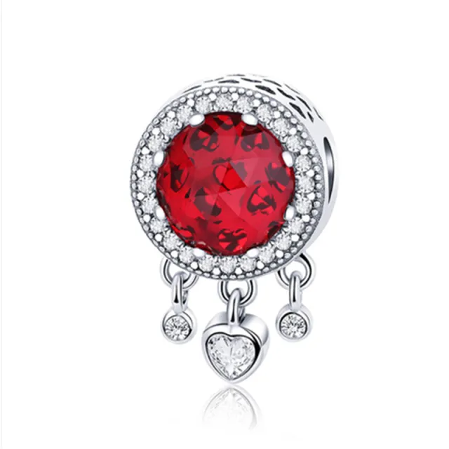 Bright Heart Bead Bracelet Accessories Red - Shop at LoveMi