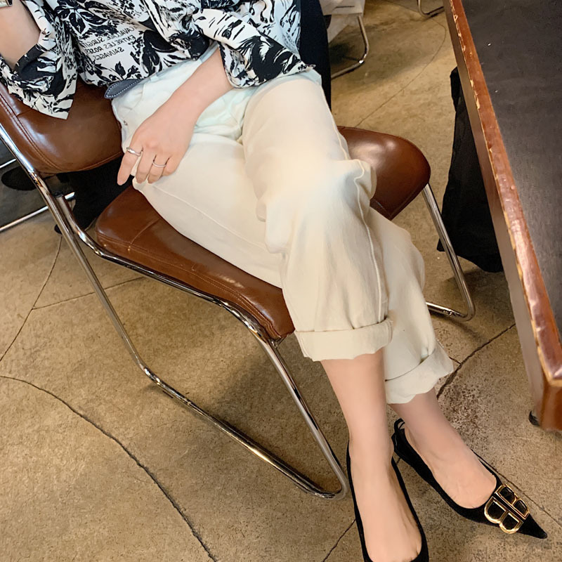 Retro simple casual pants