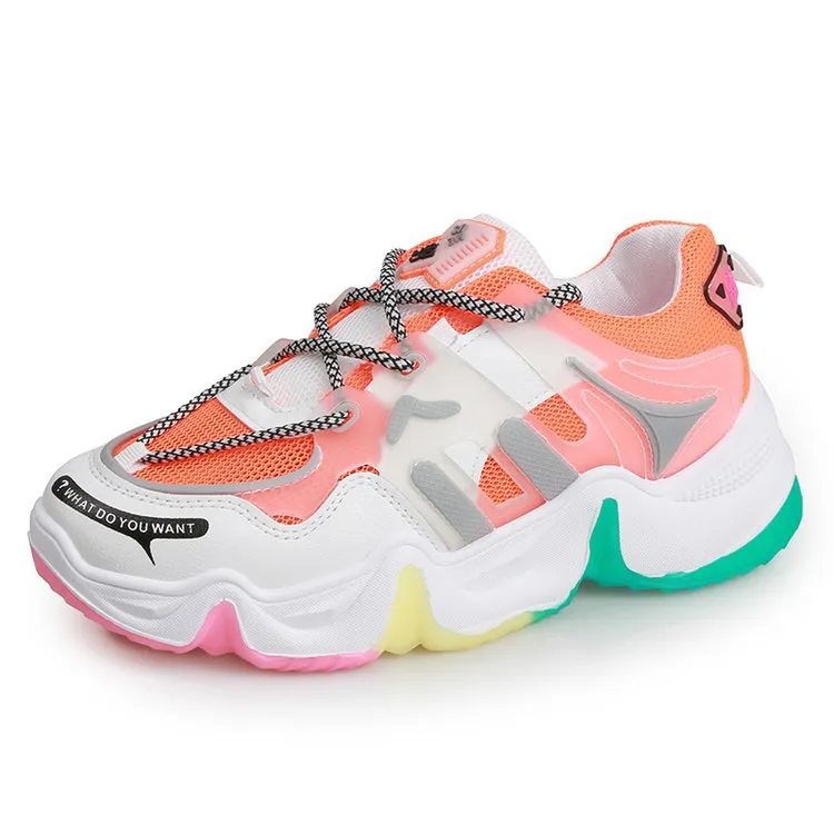 Student mesh soft running shoes - Orange