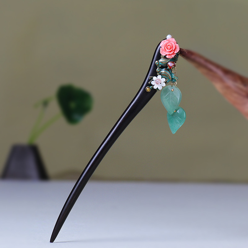 Hair pin with antique fringe Warbler Cui - Shop at LoveMi
