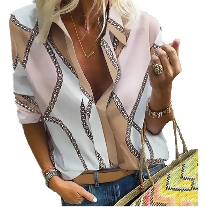 Printed long-sleeved shirt