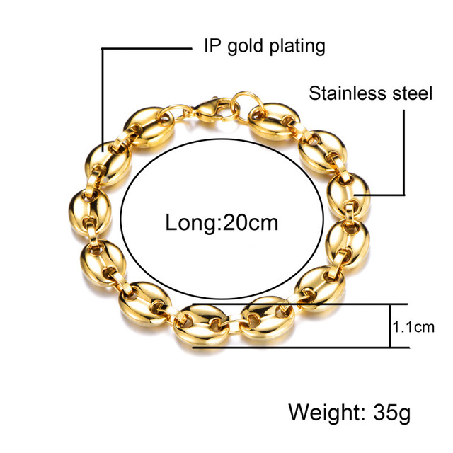 Stainless steel coffee bean necklace