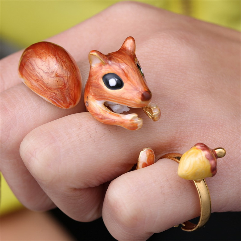 Vintage animal three-piece ring