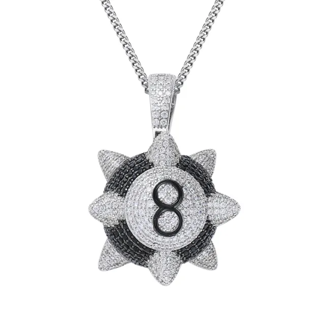 Star hammer pendant full of zircon Deep Grey - Shop at LoveMi